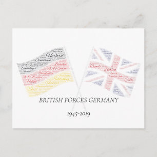 British Forces Germany Cross Flag Postcard