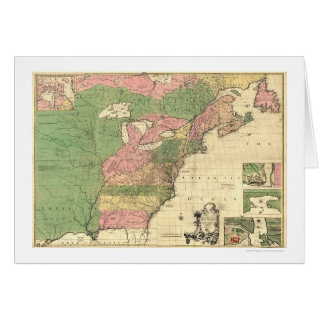 British & French America Map - 1775 (Front Horizontal)