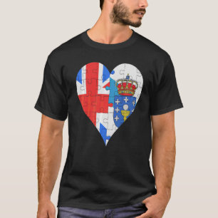 British Galician Flag Heart T-Shirt