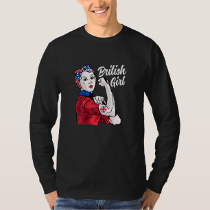 British Girl Great Britain Flag Culture Heritage R T-Shirt