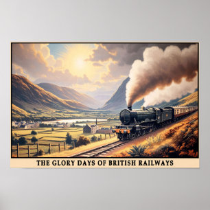 British Golden Age of Steam Travel Poster