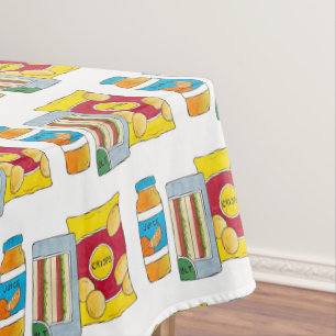 British Grocery Store Meal Deal Crisps Sandwich UK Tablecloth