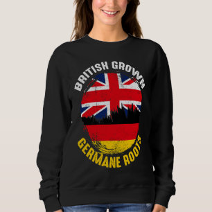 British Grown Germane Roots Vintage Flags for Men Sweatshirt