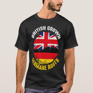British Grown Germane Roots Vintage Flags for Men T-Shirt