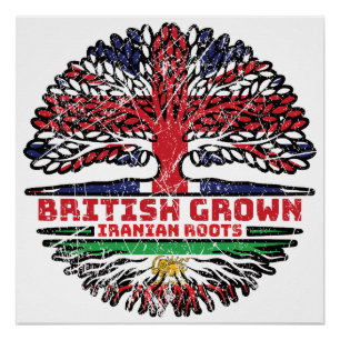 British Grown, Iranian Roots – Lion and Sun (Shir  Poster