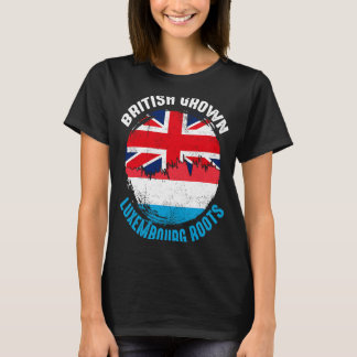 British Grown Luxembourg Roots Vintage Flags for M T-Shirt