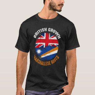 British Grown Marshallese Roots Vintage Flags for  T-Shirt