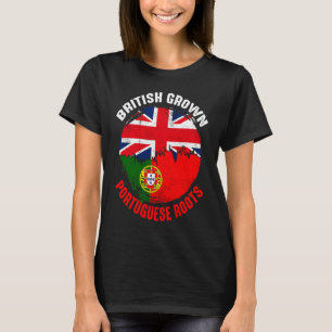 British Grown Portuguese Roots Vintage Flags for M T-Shirt