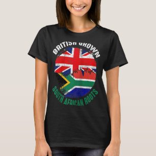 British Grown South African Roots Vintage Flags Ra T-Shirt