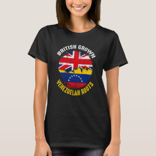 British Grown Venezuelan Roots Vintage Flags for M T-Shirt