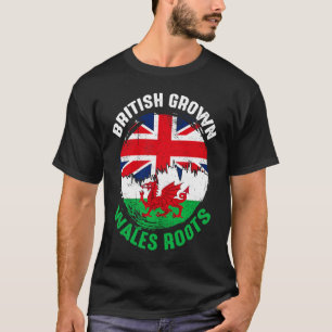British Grown Wales Roots Vintage Flags for Men Wo T-Shirt