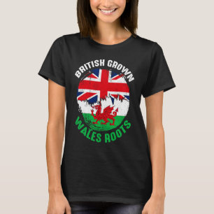 British Grown Wales Roots Vintage Flags for Men Wo T-Shirt