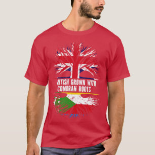 British Grown with Comoran Roots UK Flag England B T-Shirt