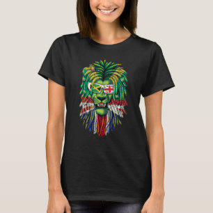 British Grown With Jamaican Roots Idea With Lion D T-Shirt