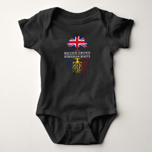 British Grown with Romanian Roots Romania Design Baby Bodysuit