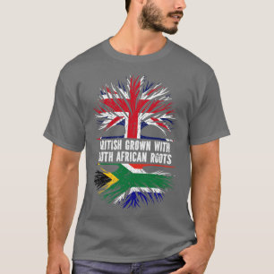 British Grown with South African Roots UK Flag Eng T-Shirt