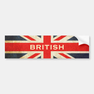 British Grunge Union Jack Bumper Sticker