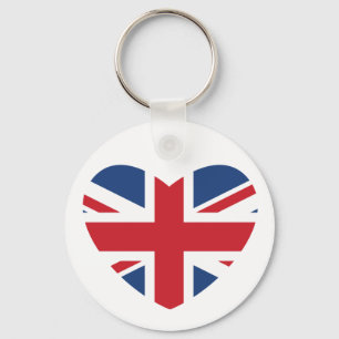 British Heart Keychain - Union Jack Flag