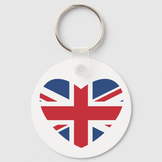 British Heart Keychain - Union Jack Flag (Front)