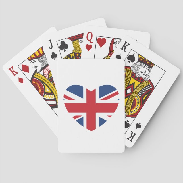 British Heart Playing Cards - Union Jack Flag (Back)