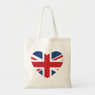 British Heart Tote Bag - Union Jack Flag