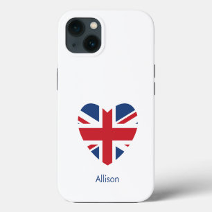 British Heart - Union Jack Flag - Personalised iPhone 13 Case