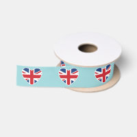 British Hearts - Light Blue Ribbon
