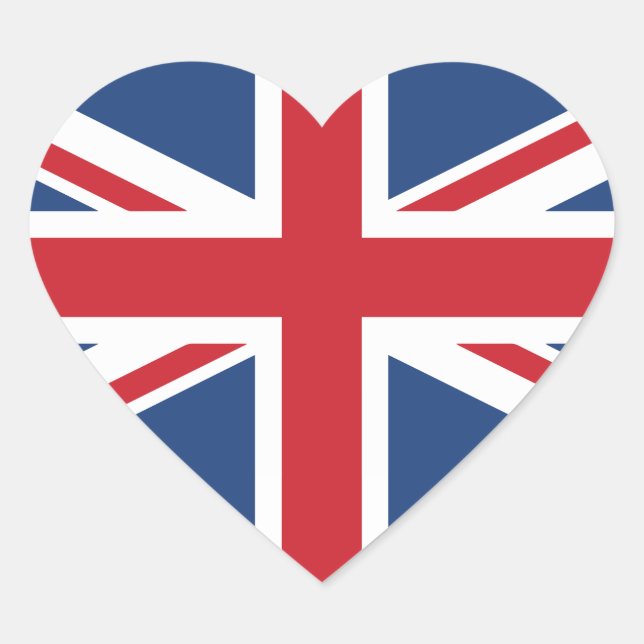 British Hearts - Union Jack Heart Stickers (Front)