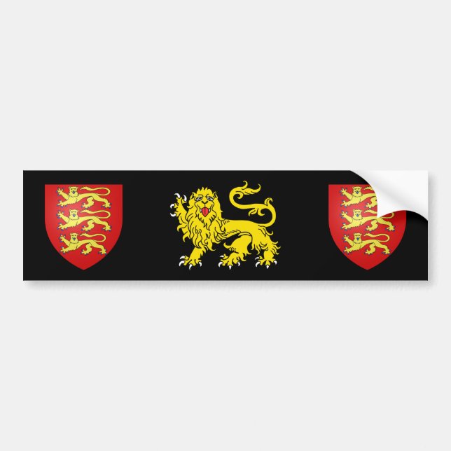 British Heraldry Lion Bumper Sticker (Front)