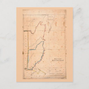 British Honduras Map (Belise) circa 1867 Postcard