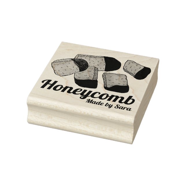 British Honeycomb Sponge Cinder Toffee Candy Sweet Rubber Stamp (Stamp)