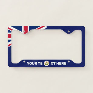 British Hong Kong Flag Coat of Arms Personalised L Licence Plate Frame