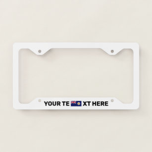 British Hong Kong Flag White Personalised Licence Plate Frame