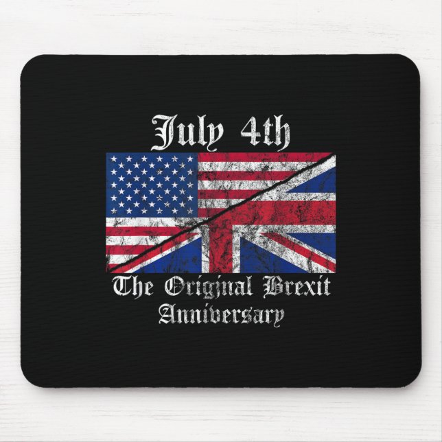British Humour 4th Of July Pun Joke Quote  Mouse Mat (Front)
