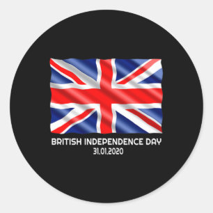 British Independence Day Brexit Valentines Day Gif Classic Round Sticker