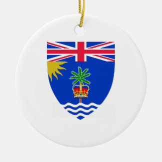 British Indian Ocean Territory Coat of Arms Ceramic Tree Decoration