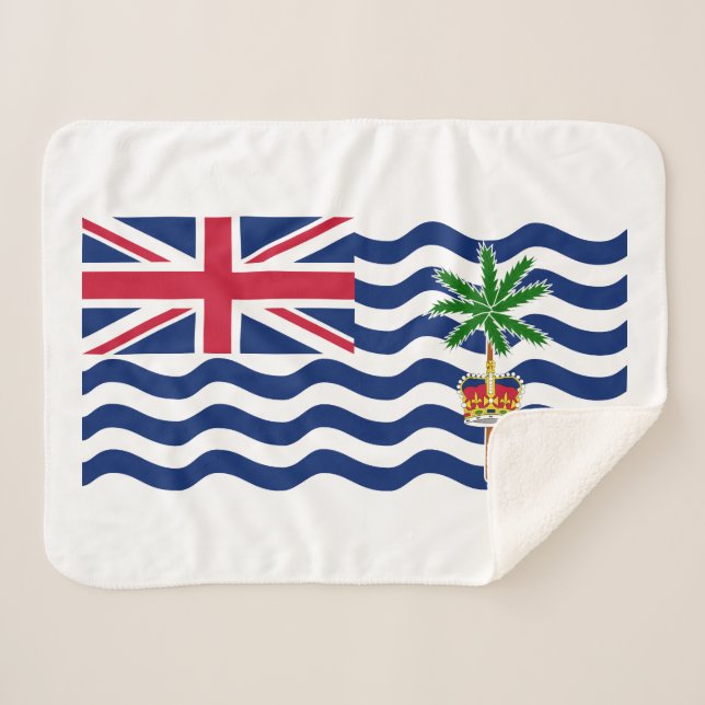 British Indian Ocean Territory Flag Sherpa Blanket (Front (Horizontal))