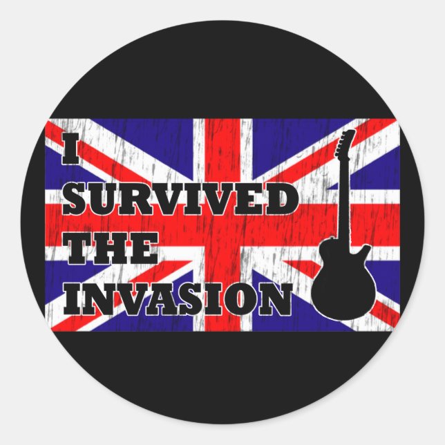 British Invasion Classic Round Sticker (Front)