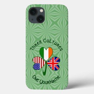 British Irish American Shamrock Flag Personalised  iPhone 13 Case