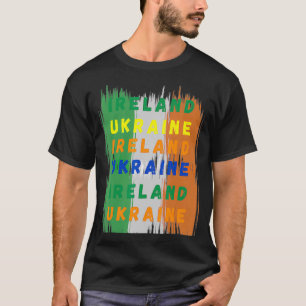 British Irish Shamrock Ukraine Ireland St T-Shirt
