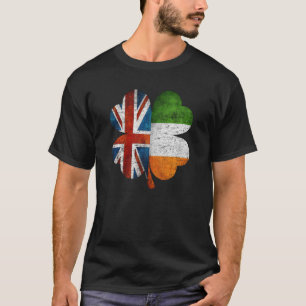 British Irish Shamrock United Kingdom Ireland Flag T-Shirt
