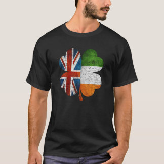 British Irish Shamrock United Kingdom Ireland Flag T-Shirt