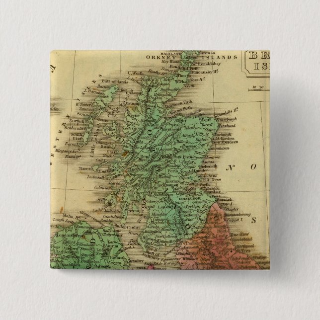 British Islands 4 15 Cm Square Badge (Front)