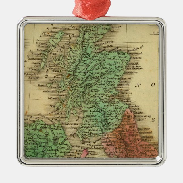 British Islands 4 Metal Tree Decoration (Front)