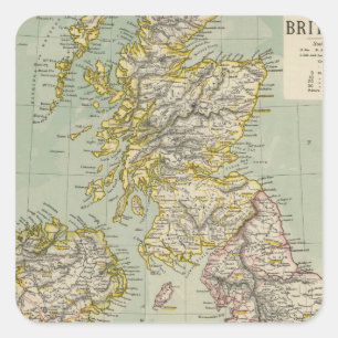 British Isles 11 Square Sticker