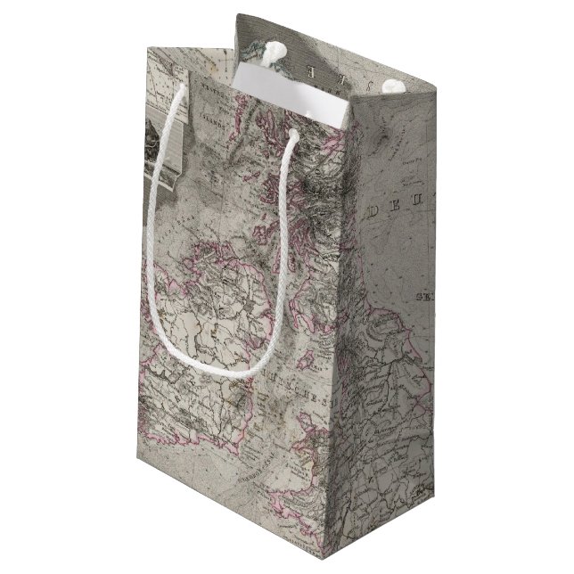 British Isles and surrounding sea Small Gift Bag (Back Angled)