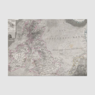 British Isles and surrounding sea Tissue Paper