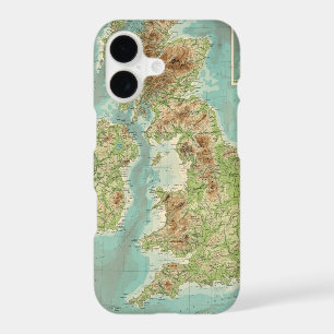 British Isles bathyorographical map