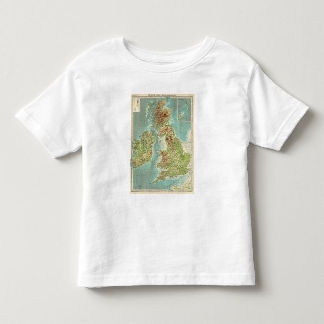 British Isles bathyorographical map Toddler T-Shirt (Front)