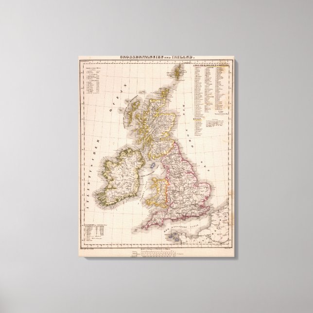 British Isles, England, Ireland Canvas Print (Front)